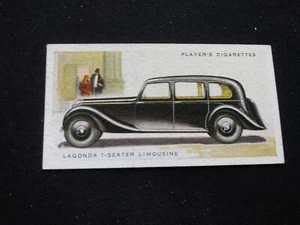 Tarjeta 1937 John Player & Sons Motor Cars # 25 Lagonda limusina de 7 plazas (EX) - Imagen 1 de 3