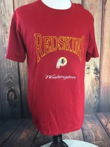 Washington REDSKINS USA-Made Embroidered Mens Medium Cotton T-Shirt by Lee NEW - Picture 1 of 6