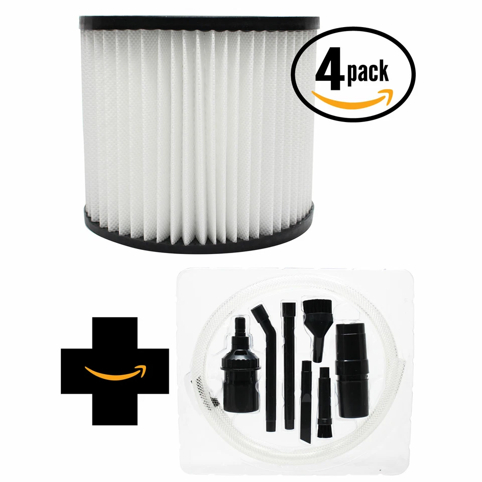 4x Filtro de cartucho para Shop-Vac 962-15-00, 90398 con kit de vacío Foto 1 de 1