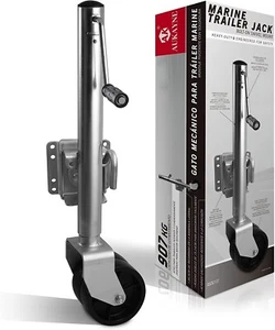 RV Boat Trailer Lift Jack Dual 6 in. Wheel Heavy Duty 2000 Lbs. Anti Rust Silver - Bild 1 von 9