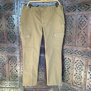 Duluth Curvesetter Cargohose Damen XL 16x33 olivgrün Canvas Utility Chore - Bild 1 von 17