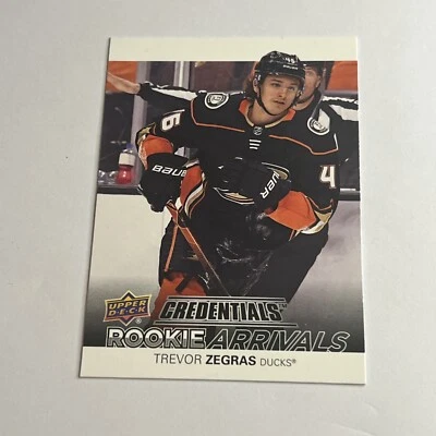 2021-22 Upper Deck Credentials  Rookie Arrivals #RA-7 Trevor Zegras - Image 1 of 2