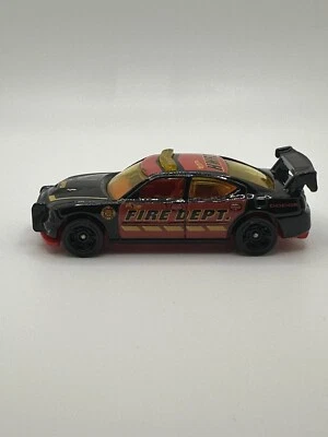 2021 Hot Wheels #216 HW Rescue #5/10 Dodge Charger Drift Black Fire Dept - Image 1 of 4
