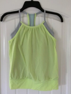 Ivviva Double Dutch Tank Top Light Green Color Size 8 By Lululemon Girl - Image 1 of 3