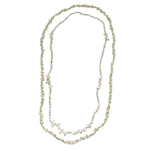 Lote Collar Concha Lei Natural Concha Marina 2 Hilos Luau Playa Fiesta Isla Boda - Imagen 1 de 11