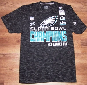 Philadelphia Eagles 2 Time Super Bowl Champions Fanatics T-Shirt unisex sz Small - Picture 1 of 21