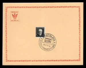 TARJETA DE EXPOSICIÓN DE SELLOS DE BRATISLAVA DE CHECOSLOVAQUIA 1937, CDS especiales - Imagen 1 de 2