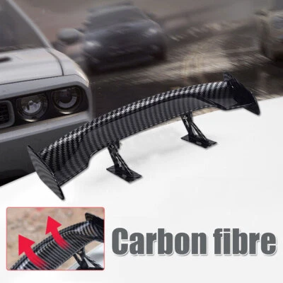 Mini Spoiler Tail Wing Carbon Fiber Look Decoration 25cm Exterior Accessories - Image 1 of 4