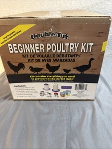 Kit de aves de corral para principiantes Double-Tuf nuevo en caja | Juego de inicio de aves de corral suministros de alimentación y agua - Imagen 1 de 5
