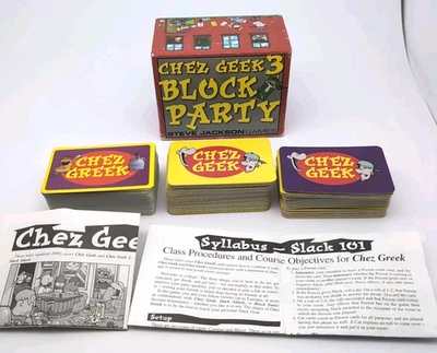 LARGE LOT OF 300+ CARDS: Steve Jackson CHEZ GEEK & CHEZ GREEK Game Cards - Image 1 of 4