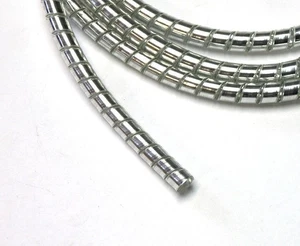 Chrome Spiral Cable Wrap Wire Tidy 6mm Motorcycle/Trike 1.5m Long - Picture 1 of 4
