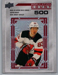 2022-23 Upper Deck Serie 1 Población Cuenta 500 Jesper Bratt #PC-26 - Imagen 1 de 2