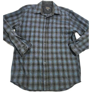 Pendleton Lodge Hemd Langarm Schurwolle blau kariert Herren Große L " - Bild 1 von 6