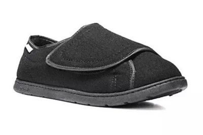 Zapatilla para mujer Dr. Scholl's 5/6E ancha terapéutica negra fácil de abrir y cerrar nueva en caja Foto 1 de 4