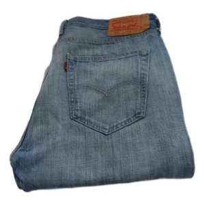 Levi 501 Straight Jeans Regular Blue Waist 36 Leg 30 W36 L30 Button Fly (Q7180) - Picture 1 of 9