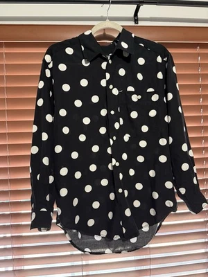 Liz Wear Polka Dots Button Up Blouse - Image 1 of 4