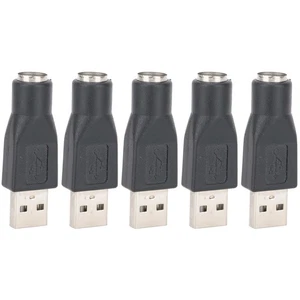 5x USB Male To For PS/2 Female Adapter Converter For Keyboard Mouse With For NEW - Afbeelding 1 van 8