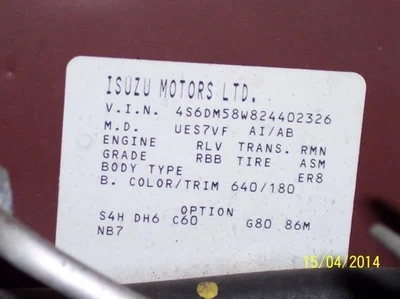 Motor soplador 4 puertas compatible con 00-04 ISUZU RODEO 10639866 Foto 1 de 4