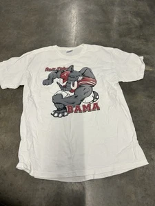 Vtg Hanes Alabama Crimson Tide Bama Football T Shirt Large - Picture 1 of 4