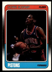 1988-89 Fleer Dennis Rodman Rookie Detroit Pistons #43 C23 - Picture 1 of 2