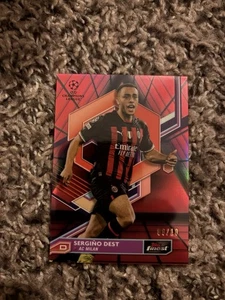 2022-23 Topps Finest UCC SERGINO DEST Red Refractor /10 SSP AC Milan MINT - Picture 1 of 3