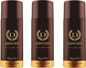 Denver Royal Oud Deodorant Body Spray For Men & Women Each 150ML Pack of 3 T260 - Picture 1 of 6
