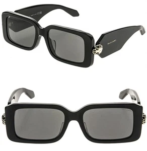 BVLGARI 40044 Serpenti Forever BV40044F Black Scales Snake Head Sunglasses 01A - Picture 1 of 12