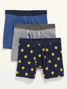 Boxer Slip Flex Integrato Morbido Navy Nuovo con etichette Confezione da 3 Smiley Uomo M L XL - Foto 1 di 1