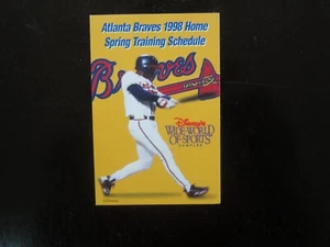 1998 Atlanta Braves Spring Training Home Team Zeitplan - Bild 1 von 2