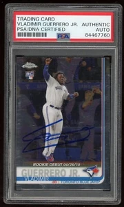 2019 TOPPS CHROME VLADIMIR GUERRERO JR AUTO SIGNED RC ROOKIE PSA AUTHENTIC - Picture 1 of 2