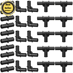 1/2" Poly PPSU Barb Crimp PEX Fitting, 30pcs PEX Fitting Combo, 10pcs........... - Picture 1 of 12