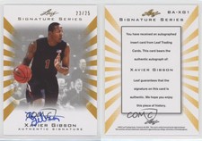 2012 Leaf Signature Series Gold /25 Xavier Gibson #BA-XG1 Auto
