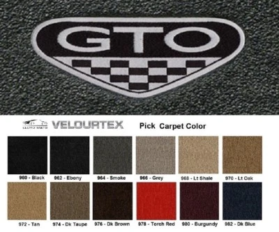 Lloyd Mats Velourtex Pontiac GTO Crest Logo Front Floor Mats (1966-2006)  - Image 1 of 4