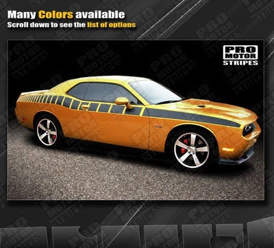 Dodge Challenger 2008-2023 Strobe Racing Side Stripes Decals (Choose Color) - Image 1 of 2