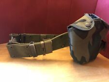 US Green Web Industrial Tactical Belt (M) quick release clips camo Canteen cover
