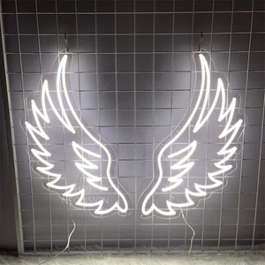 22'' Custom Neon Signs Fairy Angel Wings Birthday Party LED Light Wall Decor - Picture 1 of 11