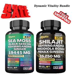 Dynamic Vitality Bundle, Meeresmoos Multivitamin & Shilajit Power Combo - 60 Kappen - Bild 1 von 10