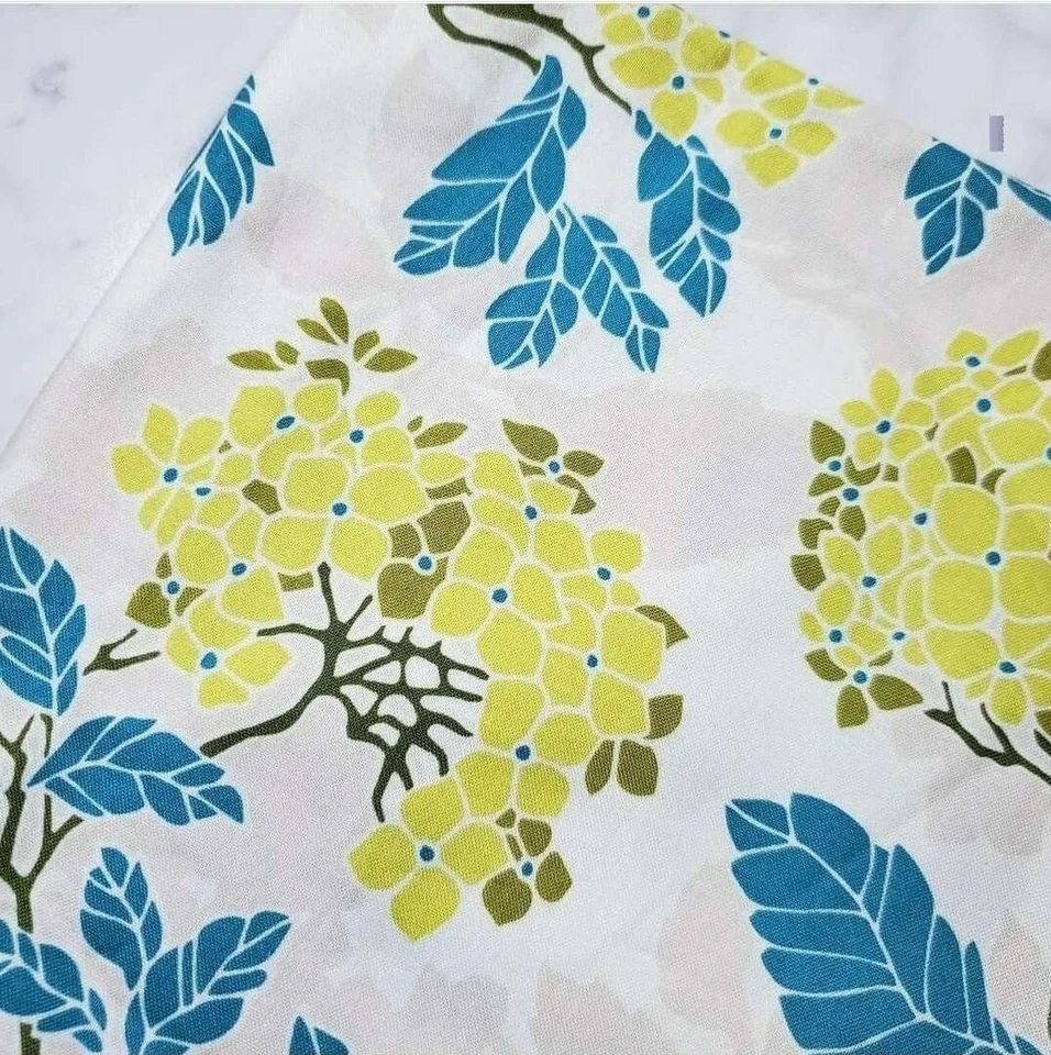 Joel Dewberry Fabric Birch Farm Floral  Hydrangrea Sage Sew Quilt FAT QUARTER - Image 1 of 1