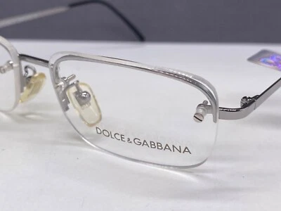 Dolce Gabbana Eyeglasses Frames Woman Blue Silver Square Slim 355 NP:220€ - Image 1 of 4