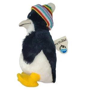 Sea World Vintage 1981 Penguin Plush 13” Stuffed Animal Winter Hat Original Tags - Picture 1 of 6