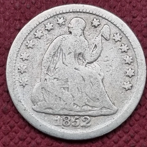 1852 Seated Liberty Half Dime 5c Better Grade #57750 Cover