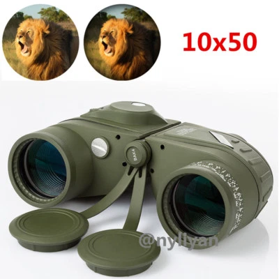 HD10X50 Powerful Military Night Vison Binoculars Marine Waterproof w/Rangefinder - Image 1 of 4