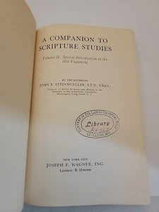 A Companion To Scripture Studies Vol 2 By Steinmueller Revised Edition Hardcover - Imagen 1 de 6
