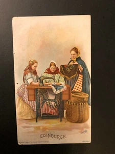Postal de 1894 "Edimburgo por SINGER Manufacturing Company-" hecha en Gran Bretaña - Imagen 1 de 4