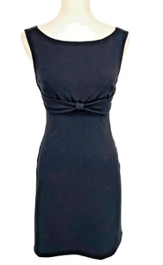 Diane von Furstenberg womens size 4 Little Black Dress Bow Accent Sleeveless - Picture 1 of 10