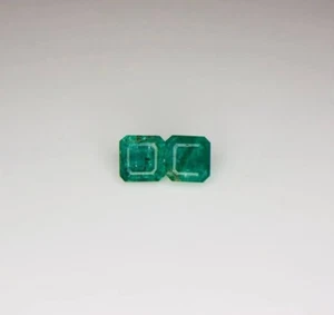 0.70Cts Emerald Gemstone, Emerald Cabochon Pair, Natural Cushion Moss Green 4mm - Picture 1 of 7