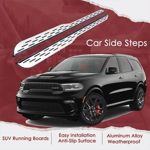 2PCs Side Steps Running Boards Fits for Dodge Durango 2018-2024 Side Nerf Bars - Picture 1 of 7