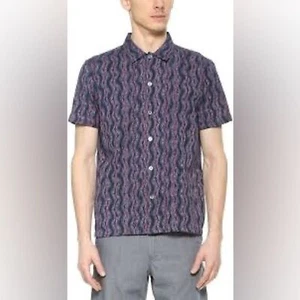 Marc By Marc Jacobs Mens Electric Ikat Short Sleeve Button Shirt Size XS - Picture 1 of 10