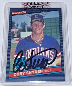 Autografo 1986 Donruss #29 Rated Rookie Cory Snyder Cleveland Indians C.D. Cert - Foto 1 di 2