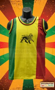 LÖWE VON JUDAH ROT GOLD GRÜN MESH WESTE BASKETBALL TOP ROOTS & CULTURE - Bild 1 von 1